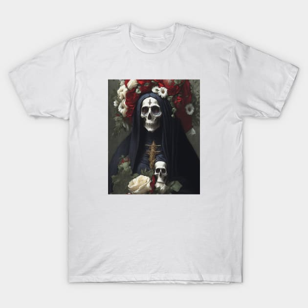Painting of Santa Muerte T-Shirt by metamorfatic